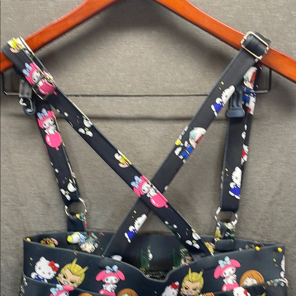 Hot Topic Black Skater suspender Mini Skirt Casual, Hello Kitty and friends - Picture 4 of 6
